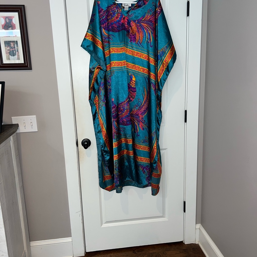 Vibrant Teal Winlar brand kaftan dress